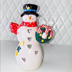 Hallmark Loving Snowman Candle Holder